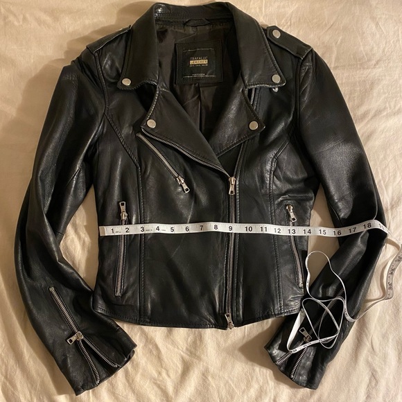Zara Jackets & Blazers - Zara Genuine Leather Biker Moto Jacket, Size Large
